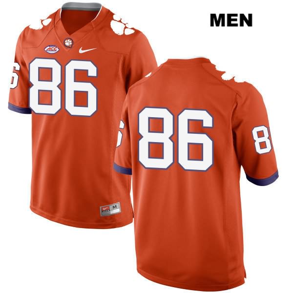 Men's Clemson Tigers #86 Tyler Brown Stitched Orange Authentic Style 2 Nike No Name NCAA College Football Jersey PFY3046AP